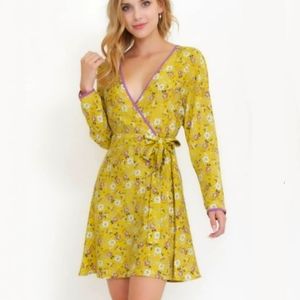 Floral Print Wrap Dress